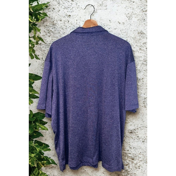 LIV Golf Polo Shirt Mens XL Heather Blue Clique Performance Golf Shirt Polyester