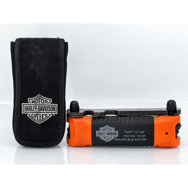 Harley-Davidson All-In-One Folding Tool Kit 94435-10 w/ Pouch Touring Multi Tool