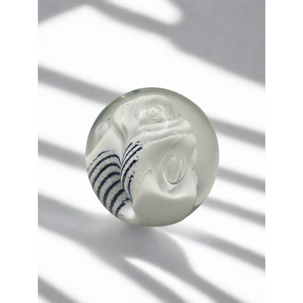 Caithness Scotland Snow Trail Paperweight Margot Thompson Studio Art Glass