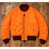 Alpha Industries MA-1 Flight Bomber Jacket Men's L Burgundy Orange Reversible