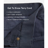 Marine Layer Terry Cord 5 Pocket Pant Slim Straight 30x32 Washed Black (Flaw)