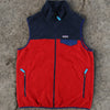 Patagonia Synchilla Snap-T Fleece Vest Men’s M Red Navy FA15 Retro Outdoor