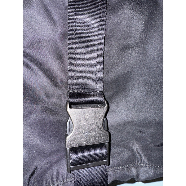 Coach Varick F93316 Nylon Messenger Garment Bag Black Leather Trim Travel Rare