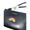 Coach Rainbow Corner Zip Wristlet Wallet F26938 Black Leather NWT $95 MSRP