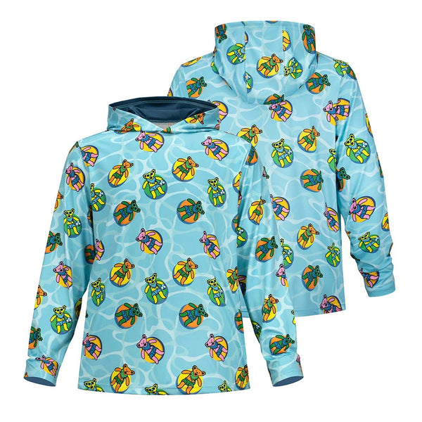 Grateful Dead x Section 119 Floating Bears UPF 50 Hoodie Blue 3XL NWOT