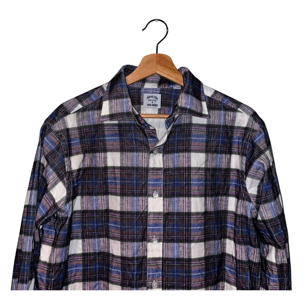 Hamilton Todd Snyder Plaid Button Down Shirt Men's 16 Made USA MSRP $215 Cotton