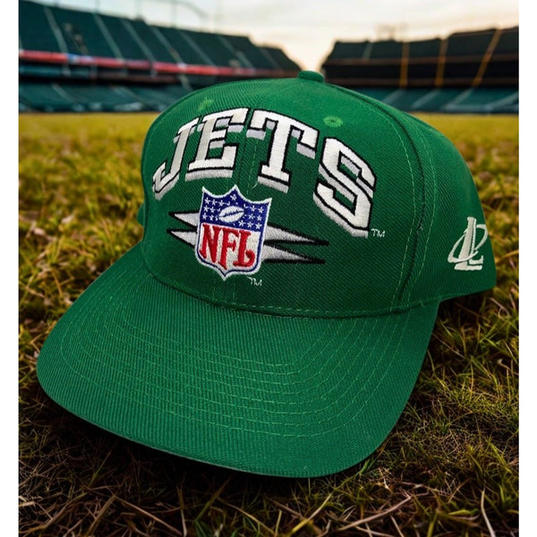 New York Jets Logo Athletic Diamond Cut Snapback Hat NFL Pro Line Vintage 90s
