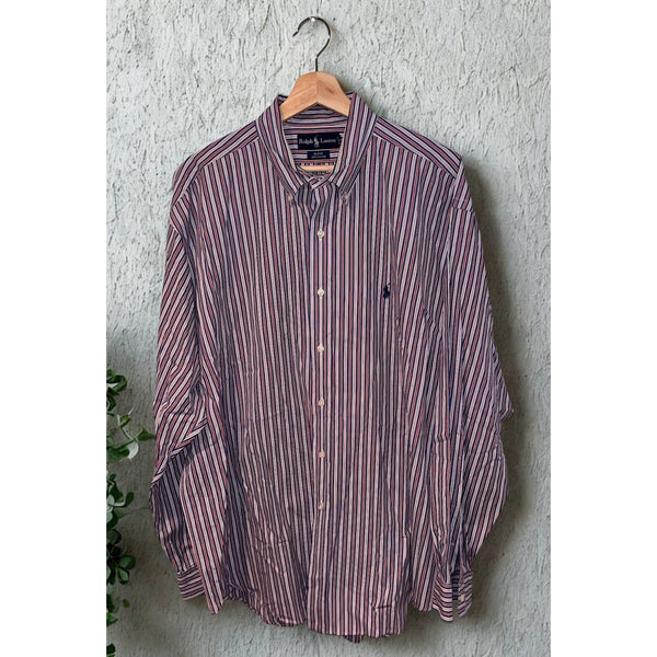 Polo Ralph Lauren Blake Shirt XL Button Down Striped Cotton Vintage