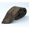 Coach Silk Tie Purple Gold Paisley Floral Italy Classic Luxury Necktie