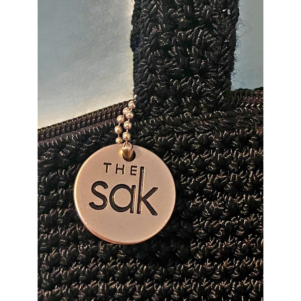 The Sak Original Black Crochet Knit Shoulder Bag Purse