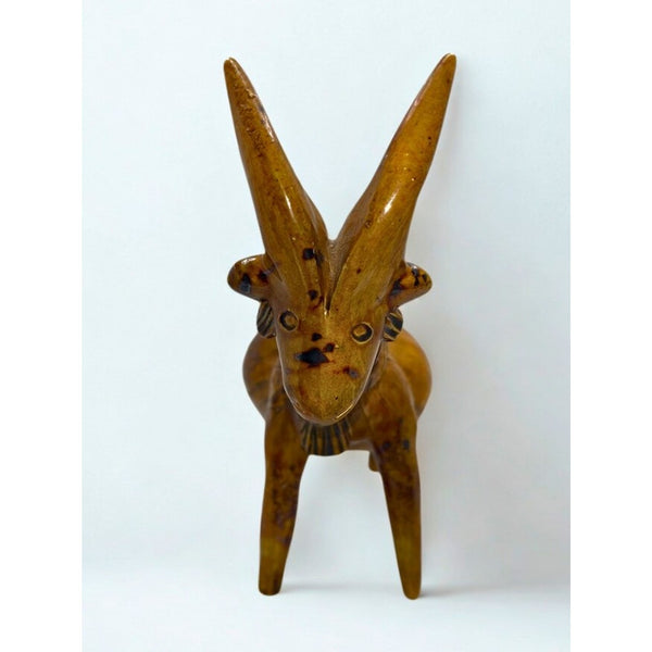 Rosa Ramalho Portugal Folk Art Pregnant Goat Ceramic Sculpture Signed Vintage