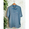 Peter Millar Summer Comfort Troon North Polo Shirt Large Blue Stripe Golf