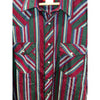 Rustler Western Pearl Snap Shirt Mens L Striped X-Long Tails Rodeo Vintage