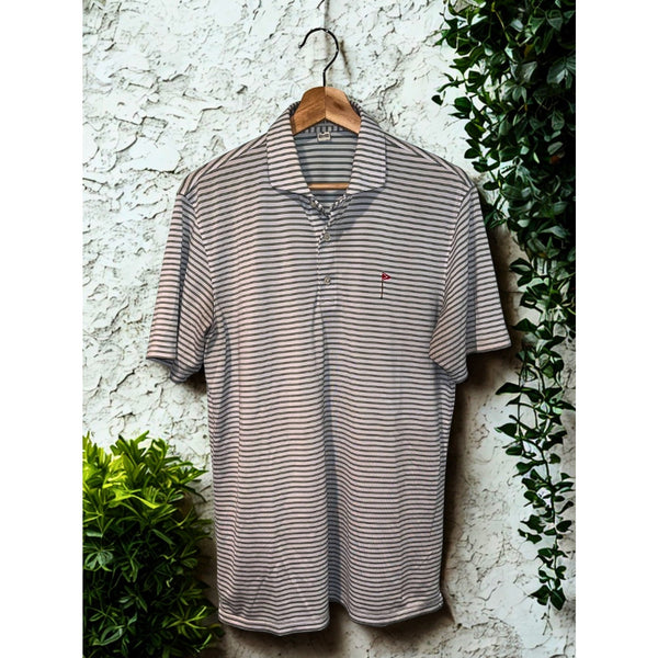 Holderness & Bourne Striped Polo Men’s M Watchung Valley Golf Club Pennant Logo