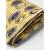 Brioni 100% Silk Tie Handmade Italy Gold Blue Abstract Luxury Designer Classic