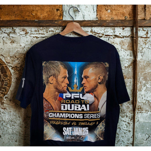 PFL Road to Dubai Champions Series Dagestan vs Ireland 2 Shirt Takedown Sz L