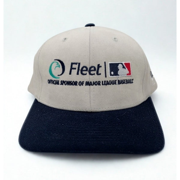 MLB Fleet Bank New Era Vintage 90s Leather Strap Hat Official Sponsor Cap