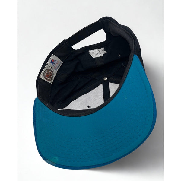 San Jose Sharks Starter Split Bar Snapback Hat Cap Vintage 90s NHL Rare Wool