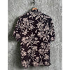 Faherty Short Sleeve Knit Seasons Shirt Men's L Organic Cotton Floral MSRP $130
