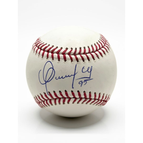 New York Yankees Oswaldo Cabrera Signed Rawlings OML Baseball Beckett Witness