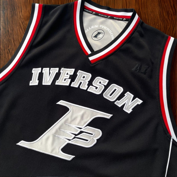 Allen Iverson AI I3 The Answer Reebok Jersey Mens Large Black Vintage Y2K Rare