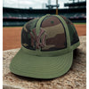 New York Yankees MLB Camo Fitted Hat 7 1/4 American Needle Cooperstown Vintage
