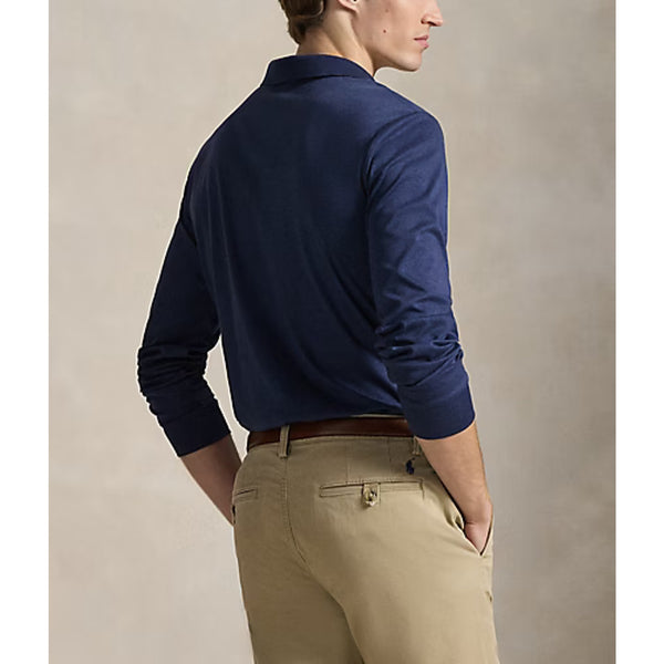 Polo Ralph Lauren Classic Fit Soft Cotton Johnny Collar Polo Shirt Navy L NWT