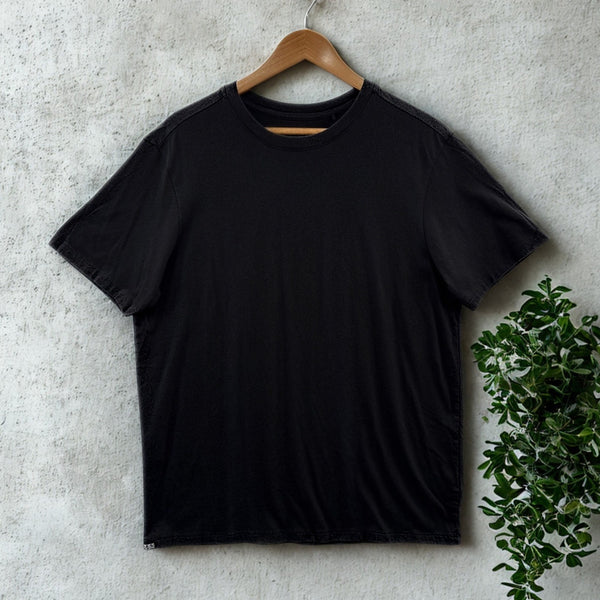 PAKA Royal Alpaca Pima Blend Essential Tee Shirt Black Medium Made in Peru