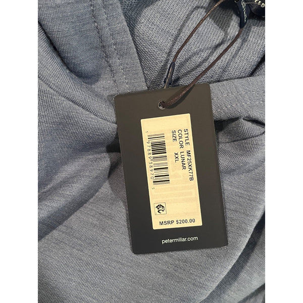 Peter Millar Excursionist Flex Merino Wool Hoodie Lunar Mens 2XL NWT $220