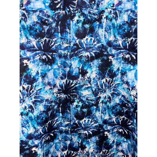 Robert Graham Blue Floral Shirt Mens M Flip Cuff Geometric Button Down EUC
