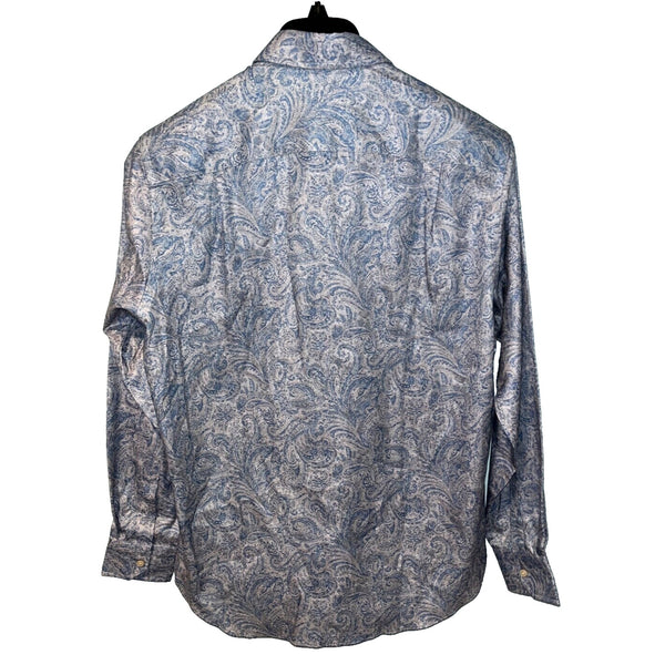 David Donahue Paisley Print Sport Shirt Men's Medium NWT Luxury Dress MSRP $165