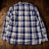 Barbour Tailored Fit Plaid Button Shirt Men's XL Blue White Cotton Long Sleeve