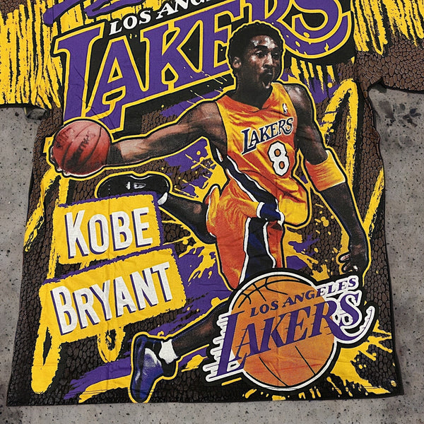 Kobe Bryant Los Angeles Lakers All Over Print Shirt Large Y2K Street Couture NBA