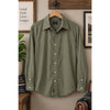 Todd Snyder Cotton Twill Long Point Collar Shirt Sage Olive Mens L Slim Fit