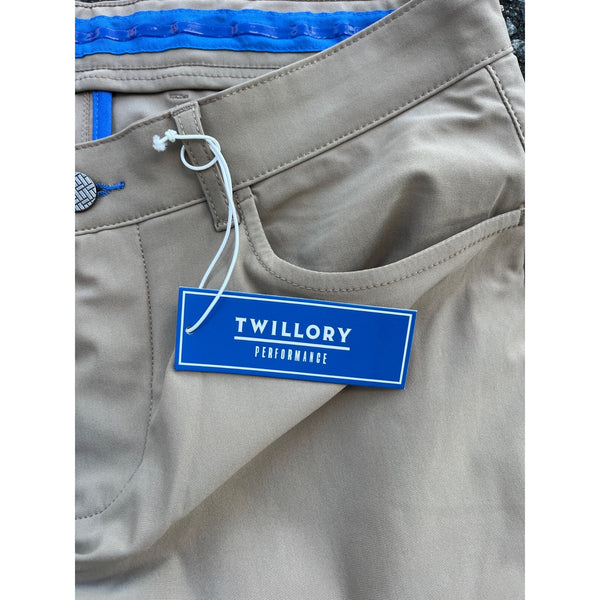 Twillory Performance Five Pocket Pants 32x32 Khaki Tailored Fit Stretch NWT