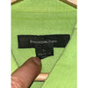 Ermenegildo Zegna Linen Blend Shirt Mens L Green Italy Camp Button Pocket Luxury