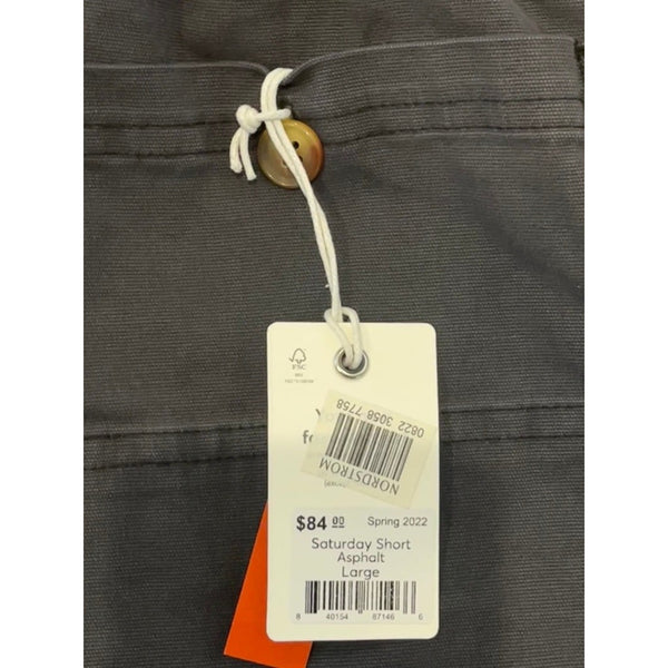 Marine Layer Saturday Shorts Mens L Asphalt Drawstring Stretch Canvas NWT 7"