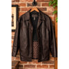 J.Crew Vintage Brown Leather Wool Blanket Lined Car Coat Jacket Men’s M Vintage