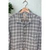 Faherty Brand Seaview Flannel Shirt Mens XL Gray White Plaid Organic Cotton EUC