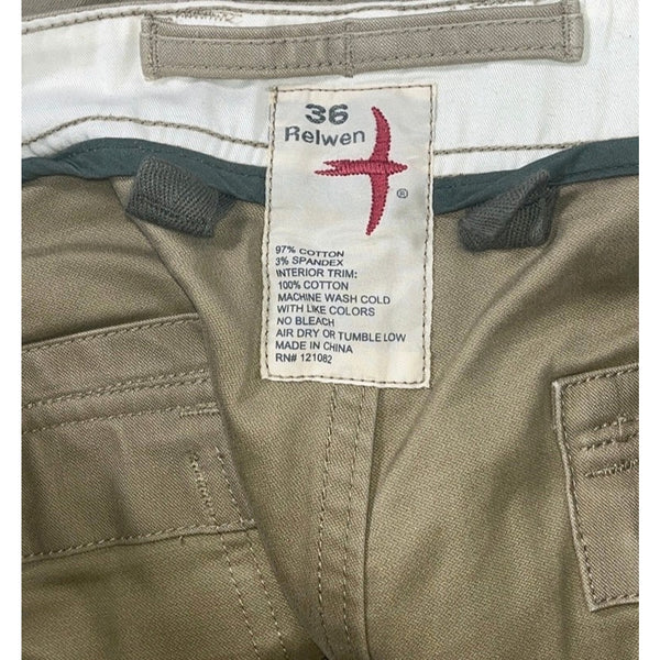 Relwen Military Supply Pant Worker Khaki 36x28 Utility Cargo Pants USA Style
