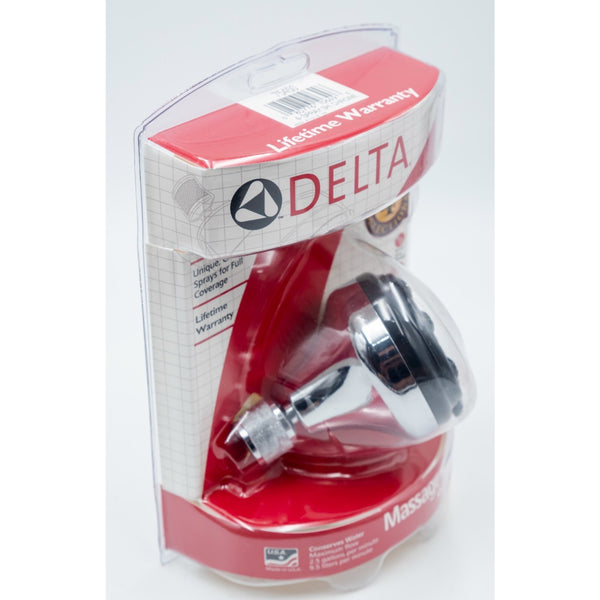 Delta 75450 Massage Action Shower Head 4 Spray Chrome 2.5 GPM NOS Vintage