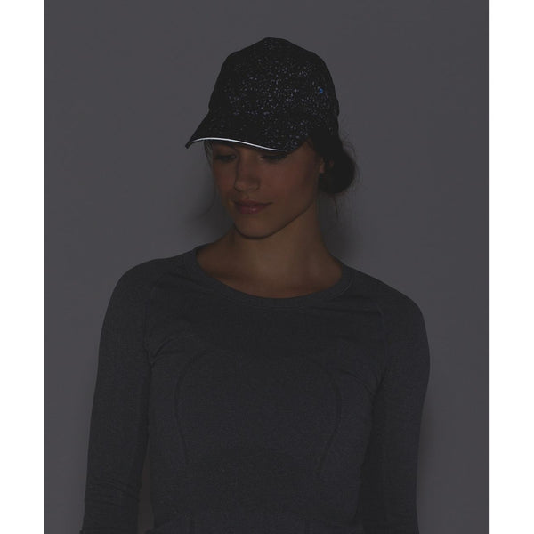 Lululemon Race To Place Run Hat 2.0 Black White Splatter EUC Adjustable