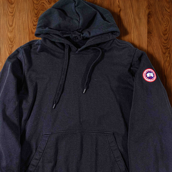 Canada Goose Huron Hoodie Black Medium Made In Italy Luxury Designer Pullover