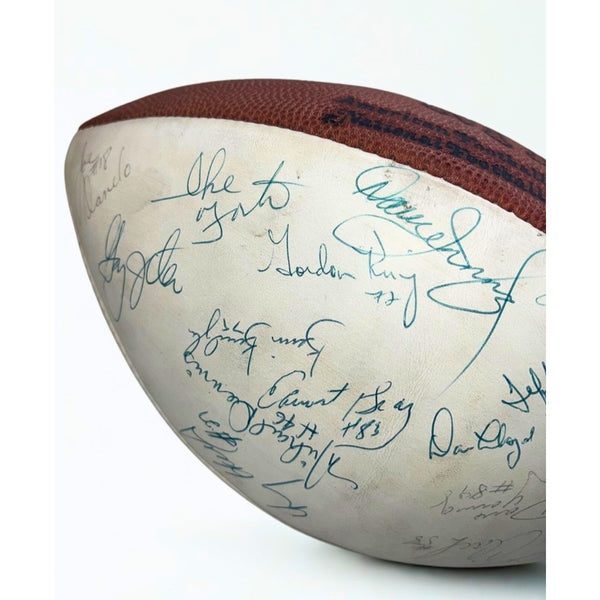New York Giants 1981 Team Signed NFL Football Lawrence Taylor Rookie Year Rare