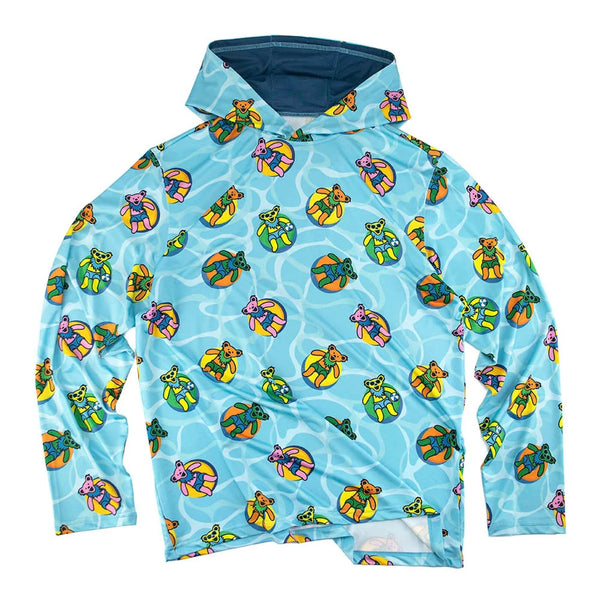 Grateful Dead x Section 119 Floating Bears UPF 50 Hoodie Blue 3XL NWOT