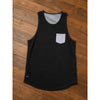 BYLT LUX Drop-Cut Pocket Tank Gray Pocket Men's 2XL NWOT UPF 50 Stretch
