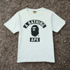BAPE A Bathing Ape Bicolor College Tee Black Ape Head Logo T-Shirt Medium NWOT