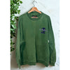 Eddie Bauer EBTEK Crew Sweatshirt Sz L Green 100% Cotton Y2K Gorpcore Vintage