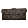 Louis Vuitton Monogram Vintage Long Bifold Clutch Wallet USA Made Cowhide Leathe