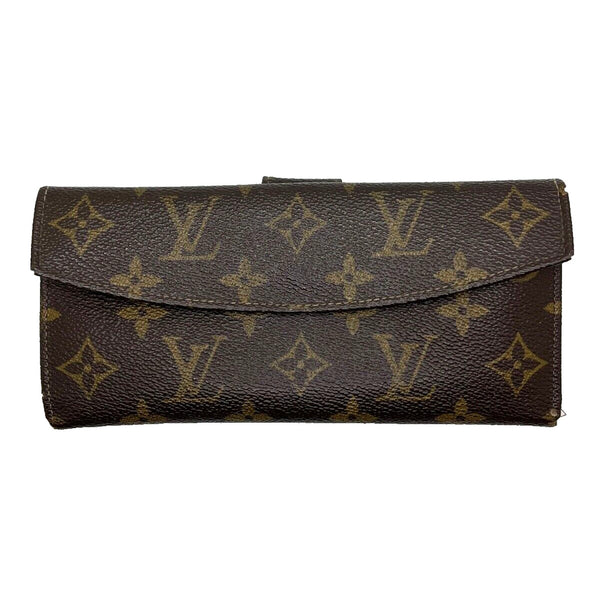 Louis Vuitton Monogram Vintage Long Bifold Clutch Wallet USA Made Cowhide Leathe
